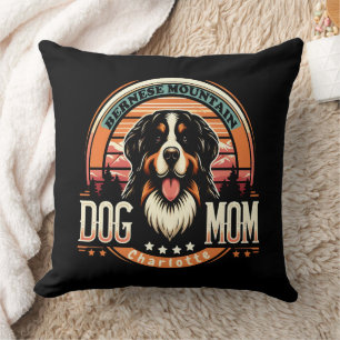 Personalisierter Name Bernese Mountain Hund Mama V Kissen