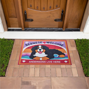 Personalisierter Name Bernese Mountain Hund Willko Fußmatte