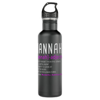 Personalisierter Name Beschreibung Hannah Premium Edelstahlflasche