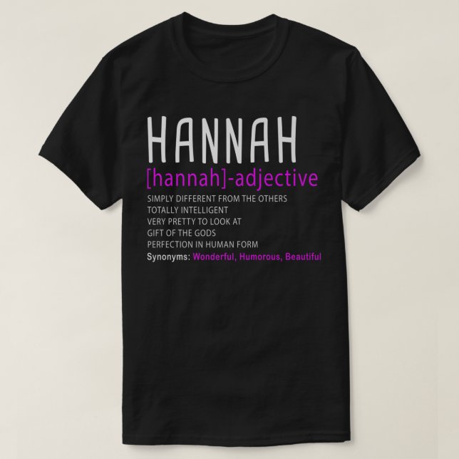 Personalisierter Name Beschreibung Hannah Premium T-Shirt (Design vorne)