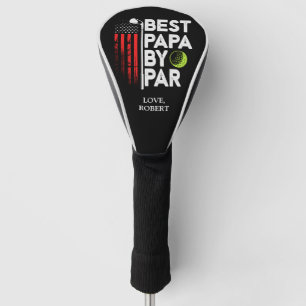 Personalisierter Name Bester Papa nach Par Golf Headcover