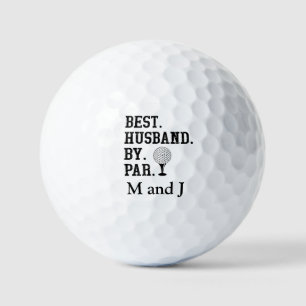 Personalisierter Name Bestes Ehemann nach Par Golfball
