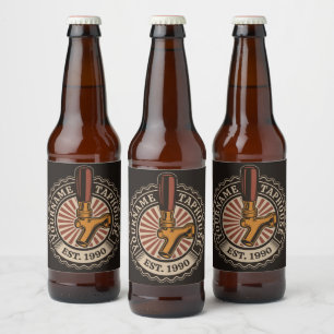 Personalisierter NAME Bierbrauerei Bar Bierflaschenetikett