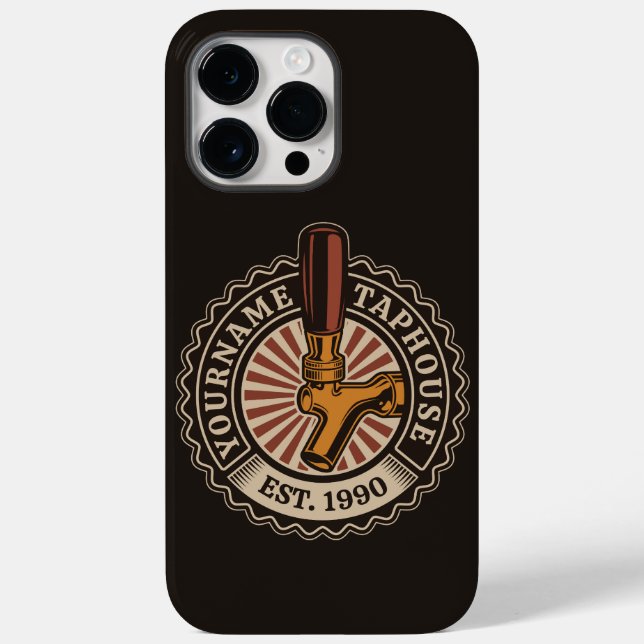 Personalisierter NAME Bierbrauerei Bar Case-Mate iPhone Hülle (Rückseite)