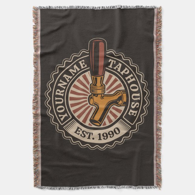 Personalisierter NAME Bierbrauerei Bar Decke (Vorderseite Vertikal)