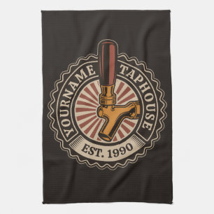 Personalisierter NAME Bierbrauerei Bar Geschirrtuch