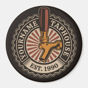 Personalisierter NAME Bierbrauerei Bar Magnet