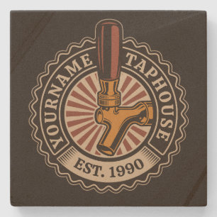 Personalisierter NAME Bierbrauerei Bar Steinuntersetzer