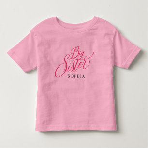 Personalisierter Name Big Sister Kleinkind T-shirt