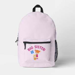 Personalisierter Name Big Sister mit Baby Sister Bedruckter Rucksack