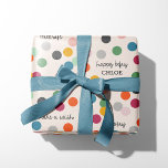 Personalisierter Name | Birthday Confetti Geschenkpapier<br><div class="desc">Farbenfrohe Konfetti-Druckgestaltung von Shelby Allison,  die mit einem Namen personalisiert werden kann.</div>