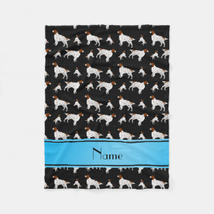 Personalisierter Name Black English Setter Fleecedecke