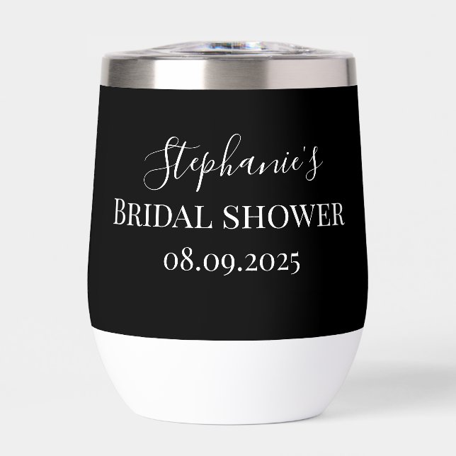 Personalisierter Name Black Script Monogram (Vorderseite)