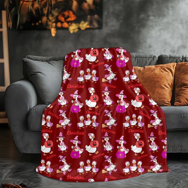 Personalisierter Name Blanket Niedlich GänseHallow Fleecedecke (Von Creator hochgeladen)