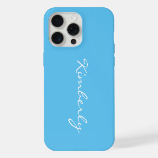 Personalisierter Name Blau iPhone 15 Pro Max Hülle