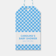 Personalisierter Name Blau Kariert Retro-Baby-Part