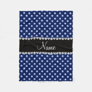 Personalisierter Name Blauperlen Fleecedecke