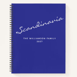 Personalisierter Name Blue Destination Travel Jour Notizbuch