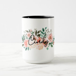 Personalisierter Name Blumenzwiebeln Tasse für Mäd