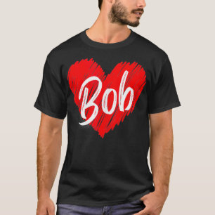 Personalisierter Name Bob Herz Ich liebe Bob Vinta T-Shirt