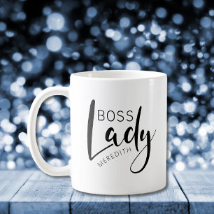 Personalisierter Name Boss Lady Logo Kaffeebecher Kaffeetasse