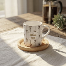 Personalisierter Name Bow Stripe Becher Geschenk f