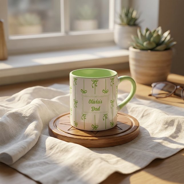Personalisierter Name Bow Stripe Becher Geschenk f Tasse (Von Creator hochgeladen)