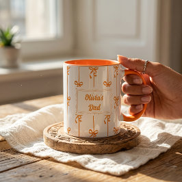 Personalisierter Name Bow Stripe Becher Geschenk f Tasse