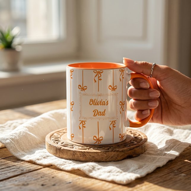 Personalisierter Name Bow Stripe Becher Geschenk f Tasse (Von Creator hochgeladen)