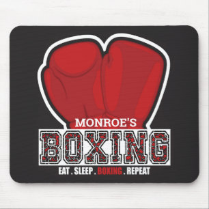 Personalisierter NAME Boxer Boxing Glove Prize Fig Mousepad