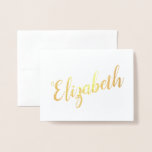 Personalisierter Name | Bridesmaid Stationery Folienkarte<br><div class="desc">Bleib drinnen,  damit du deine eigenen Gefühle schreibst.</div>
