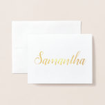 Personalisierter Name | Bridesmaid Stationery Sama Folienkarte<br><div class="desc">Bleib drinnen,  damit du deine eigenen Gefühle schreibst.</div>