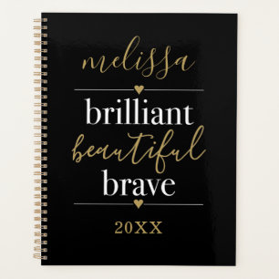 Personalisierter Name Brillante Schöne Brave 2023 Planer