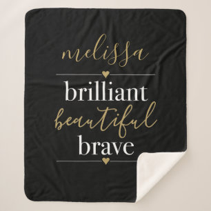 Personalisierter Name Brillante Schöne Brave Sherpadecke