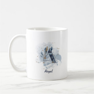Personalisierter Name Buchstabe Anfangsbuchstabe A Kaffeetasse