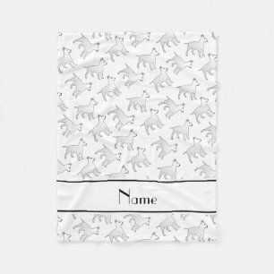 Personalisierter Name: Bull Terrier hunde Fleecedecke