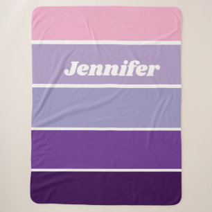 Personalisierter Name Bunter Moderner Stilvoller B Sherpadecke
