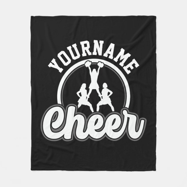 Personalisierter NAME Cheer Team Varsity Cheerlead Fleecedecke (Vorderseite)