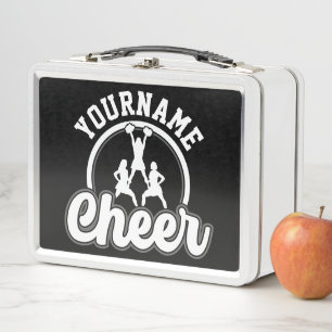 Personalisierter NAME Cheer Team Varsity Cheerlead Metall Brotdose