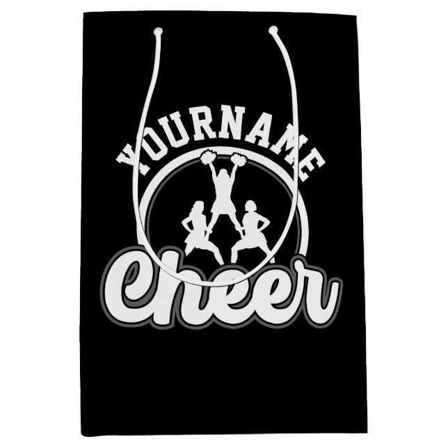 Personalisierter NAME Cheer Team Varsity Cheerlead Mittlere Geschenktüte (Vorderseite)