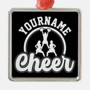 Personalisierter NAME Cheer Team Varsity Cheerlead Ornament Aus Metall