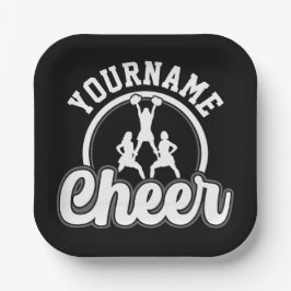 Personalisierter NAME Cheer Team Varsity Cheerlead Pappteller
