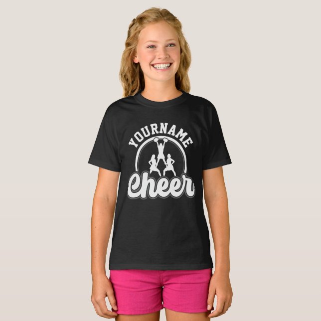 Personalisierter NAME Cheer Team Varsity Cheerlead T-Shirt (Vorne ganz)
