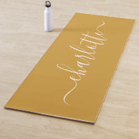 Personalisierter Name Chic Calligraphy Mustard Yel
