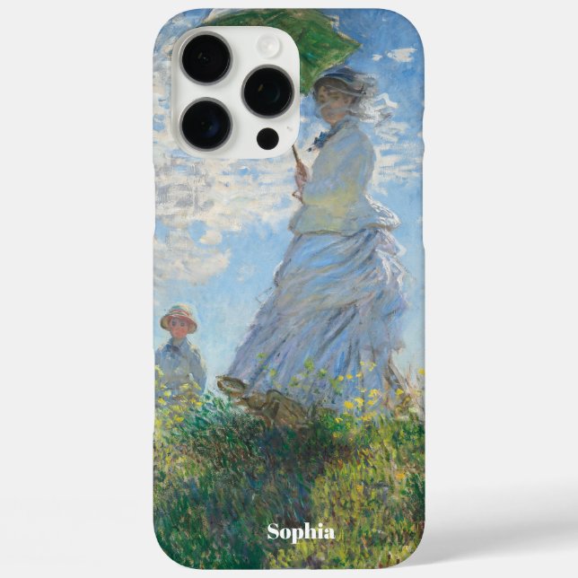 Personalisierter Name Claude Monet Kunst Case-Mate iPhone Hülle (Rückseite)