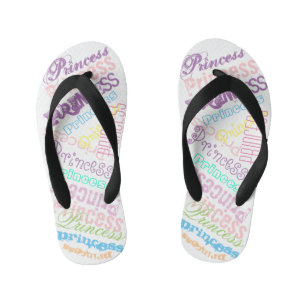 Personalisierter Name Collage Geschenk Wrap Pastel Kinderbadesandalen