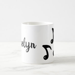 Personalisierter Name Cool Musical Notes Music Gra Kaffeetasse
