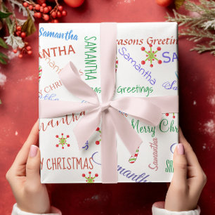 Personalisierter Name: Custom Christmas Wrapper Geschenkpapier