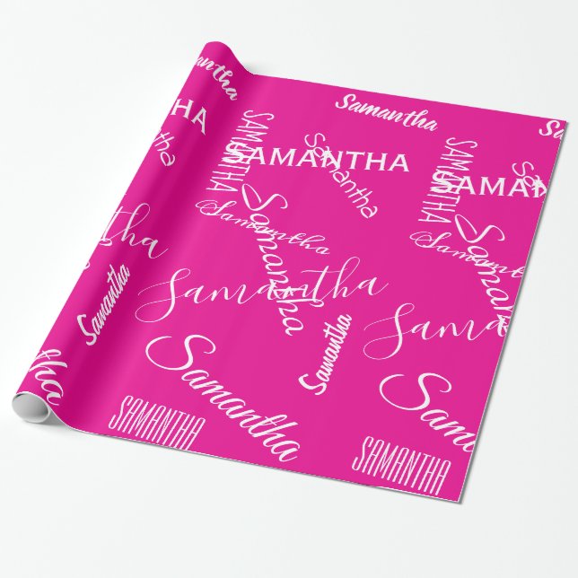 Personalisierter Name Custom  Geschenkpapier (Ungerollt)