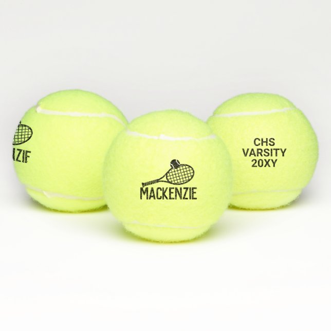 Personalisierter Name Custom Tennis Balls Tennisbälle (Multi)